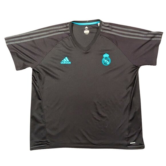 Adidas Black Real Madrid 2017/18 Training Shirt Size 2XL Men - Picture 1 of 3